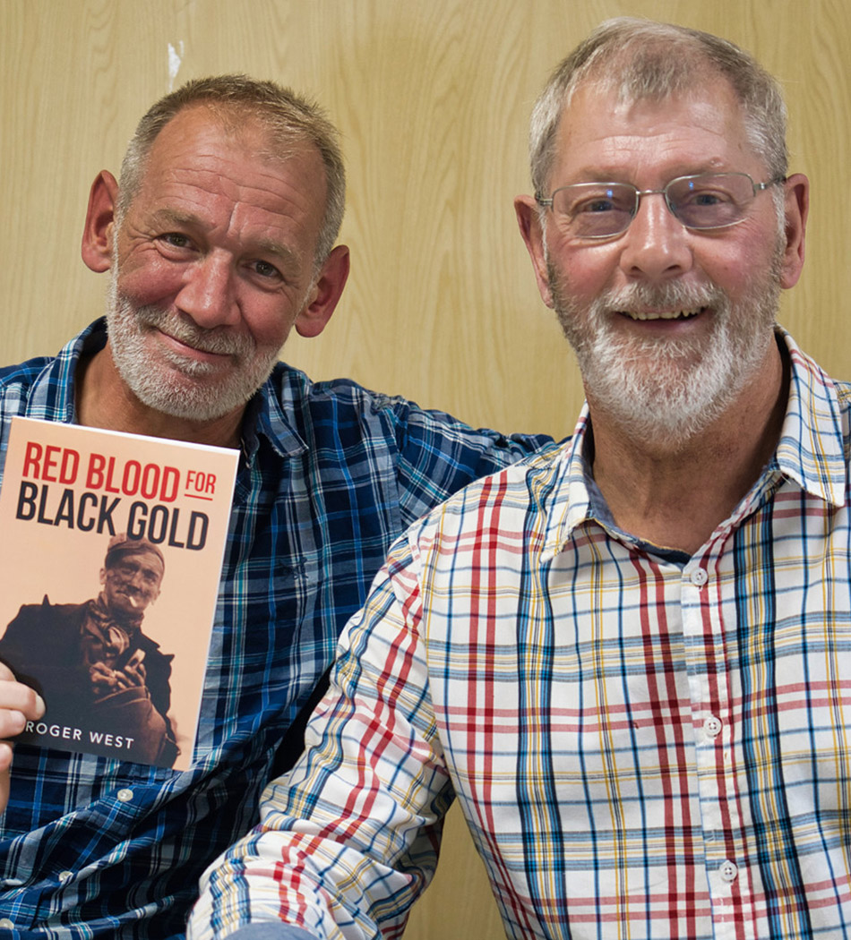Roger West signing Red Blood for Black Gold Roger West signing Red Blood for Black Gold