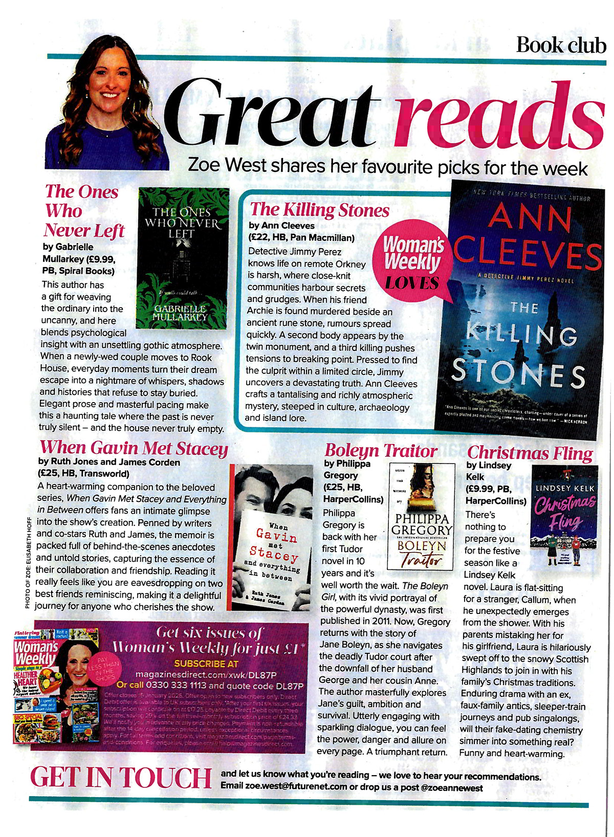 womans-weekly-book-review-oct25 Woman's Weekly review of The Ones Who never Left ~ October 2025